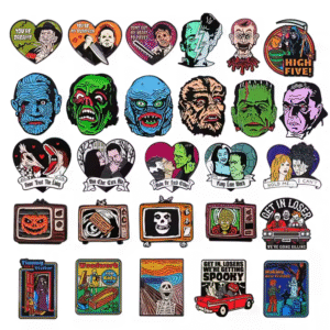 Classic Horror Movies Character Role Series Enamel Pins Halloween Punk Pumpkin 0 Mask Brooch Lapel Badge Jewelry Accessories