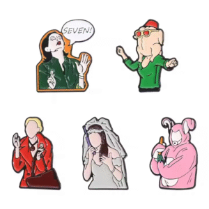 Comedy Movie TV Characters Brooch Enamel Pins Cartoon Humor Friends TV Role Brooches Decor Backpack Lapel Badges Jewelry Gifts
