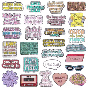 You Are Worthy Enamel Pins Custom Quotes Positive Phrases Be Kind to Your Mind Metal Brooch Lapel Badge Wholesale Jewelry Gifts
