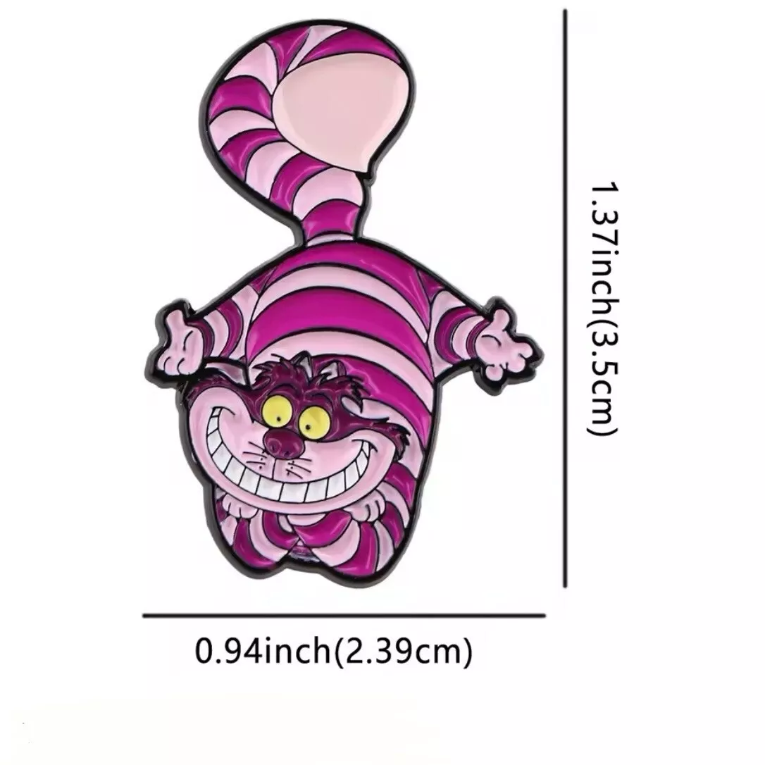 s-l1600 (1) Pin - Disney Cheshire Cat, Alice In Wonderland Kawaii Brooch