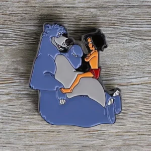 Lapel Pin - Disney Baloo And Mowgli, Jungle Book, US SELLER