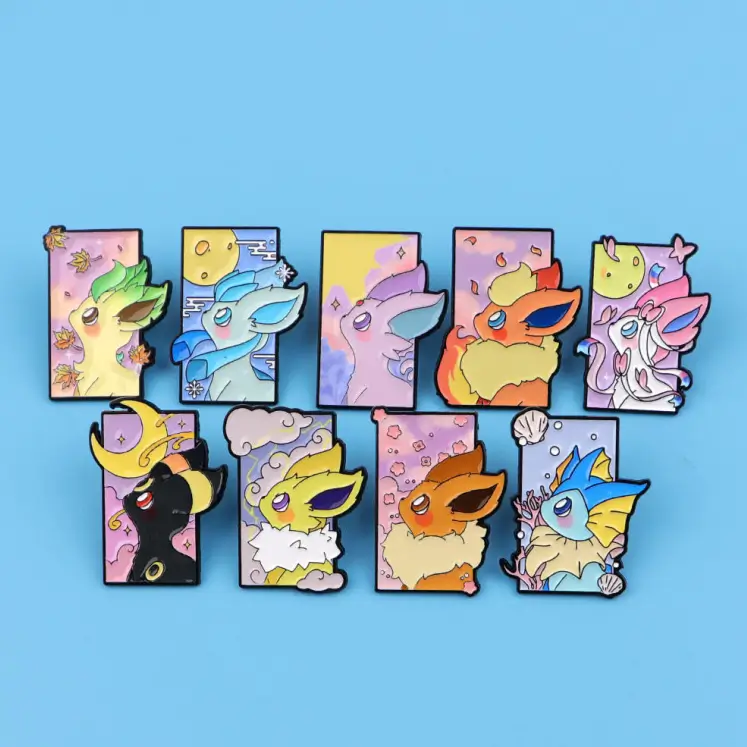 custom soft enamel+print pins