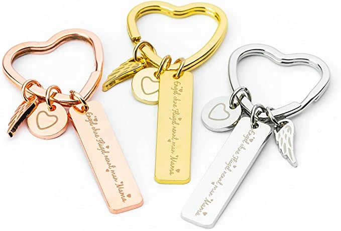customized laser engraved personalized keychain