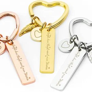 customized laser engraved personalized keychain